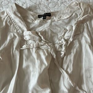 Cream silk cotton voile mini dress